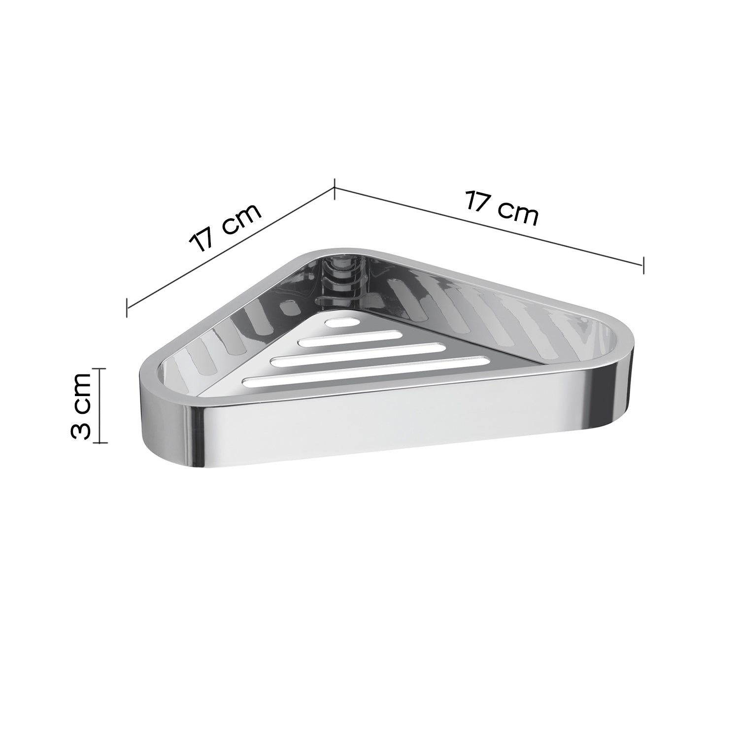 Portaoggetti angolare doccia in Acciaio Inox AISI 304 e Cromall Outline di Gedy - Cromato by CeramicStore | Lo specialista del tuo bagno