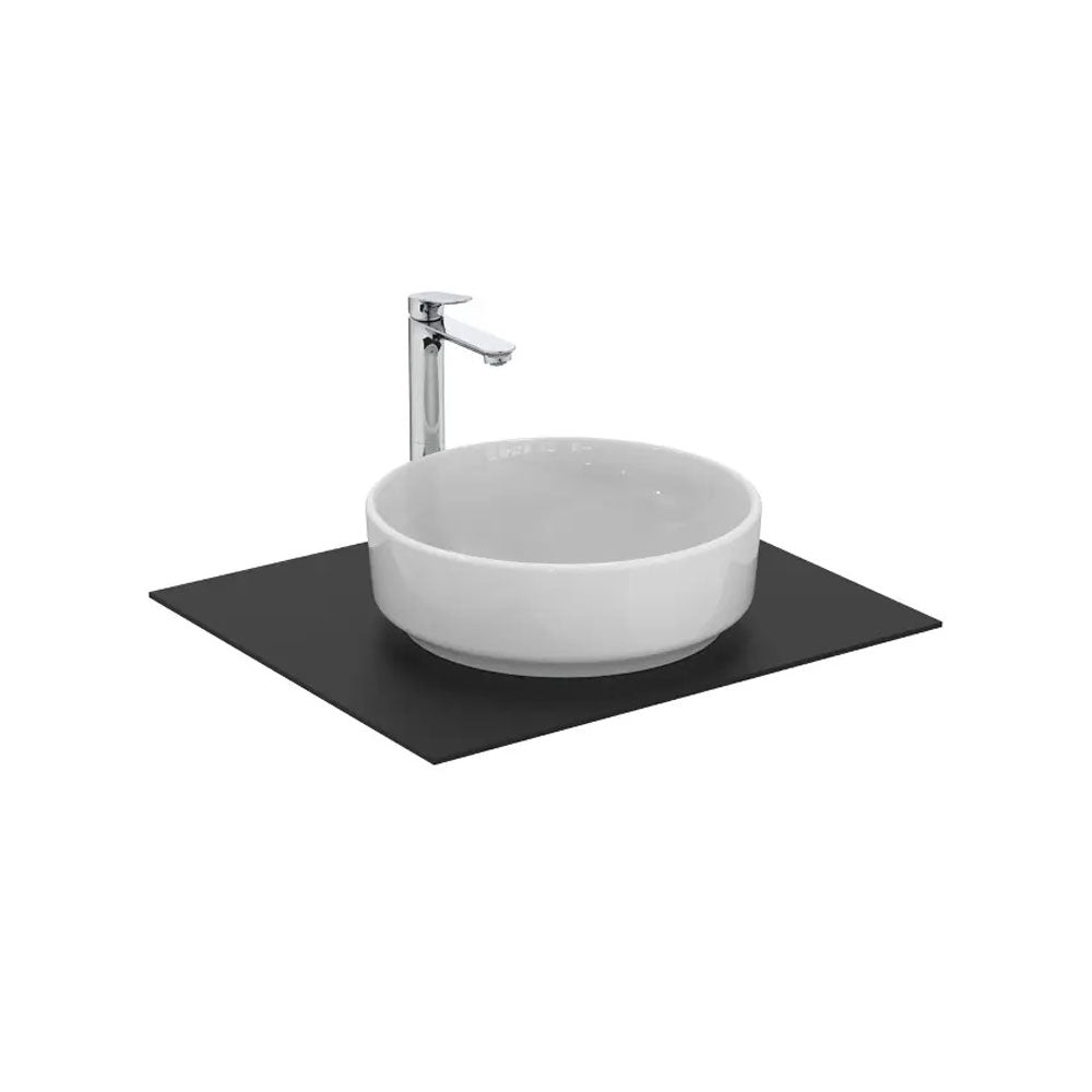 Lavabo da appoggio Rotondo Ideal Standard i.life O diam. 40 cm bianco Lucido con Foro Rubinetto Art T573301