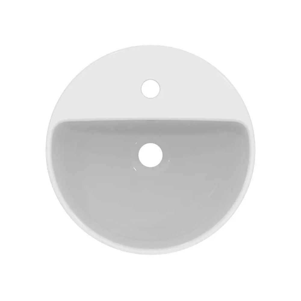 Lavabo da appoggio Tondo Ideal Standard i.life O diam. 40 cm bianco Lucido con Foro Rubinetto Art T573501