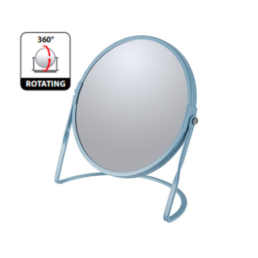 Specchio ingranditore da tavolo su base in acciaio modello Akira colore carta da zucchero by CeramicStore | Lo specialista del tuo bagno