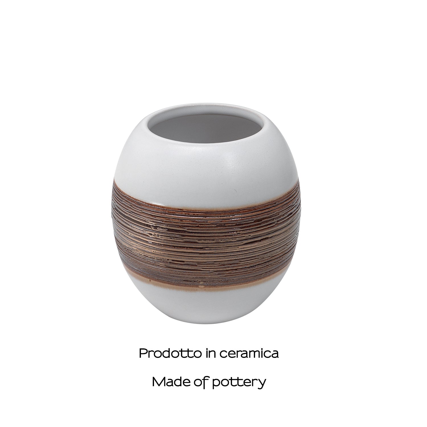 Portaspazzolini in ceramica Gedy serie Alexia - Bianco