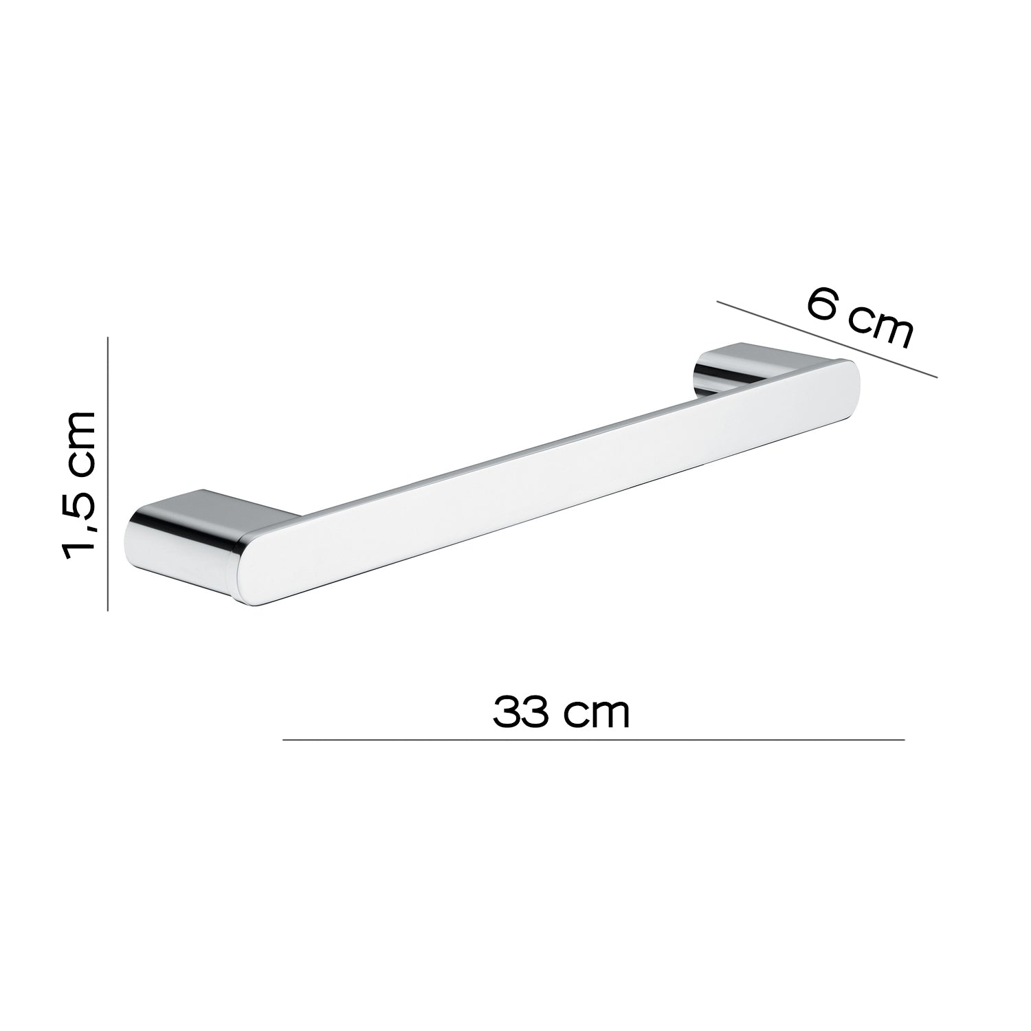 Portasalviette 35 cm a parete Gedy serie Azzorre - Cromato by CeramicStore | Lo specialista del tuo bagno