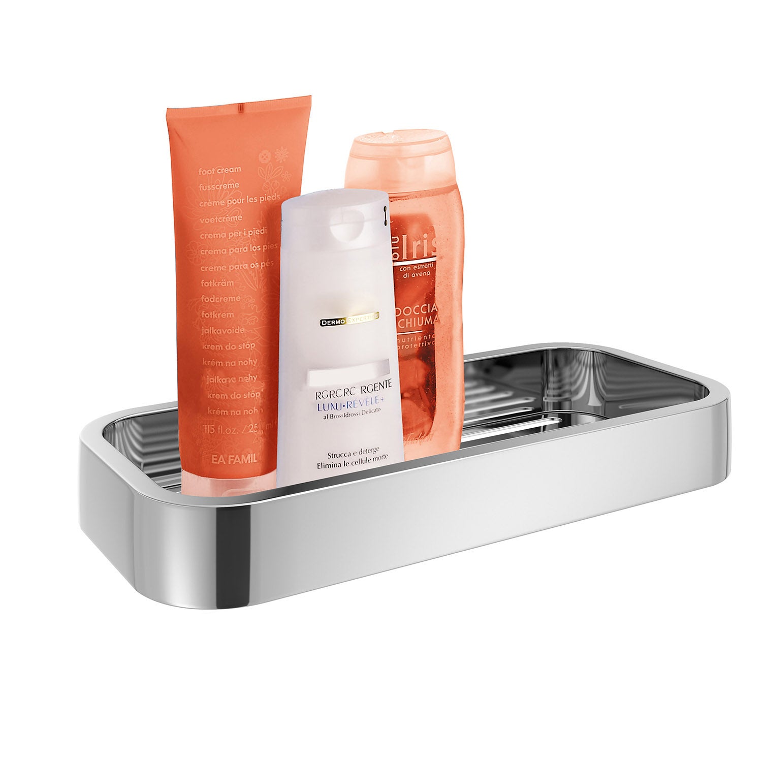 Portaoggetti doccia Rettangolare Outline in Acciaio Inox AISI 304 di Gedy - Cromato by CeramicStore | Lo specialista del tuo bagno
