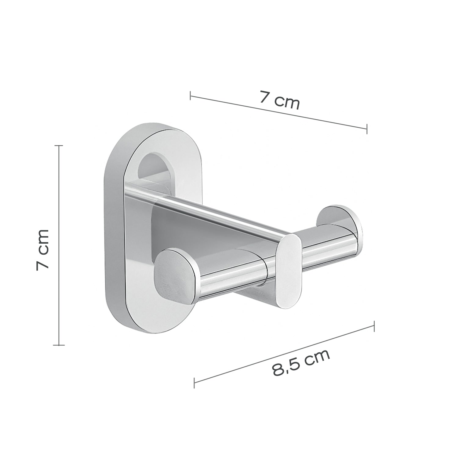 Appendiabiti doppio in Acciaio Inox Gedy serie Febo - Cromato by CeramicStore | Lo specialista del tuo bagno