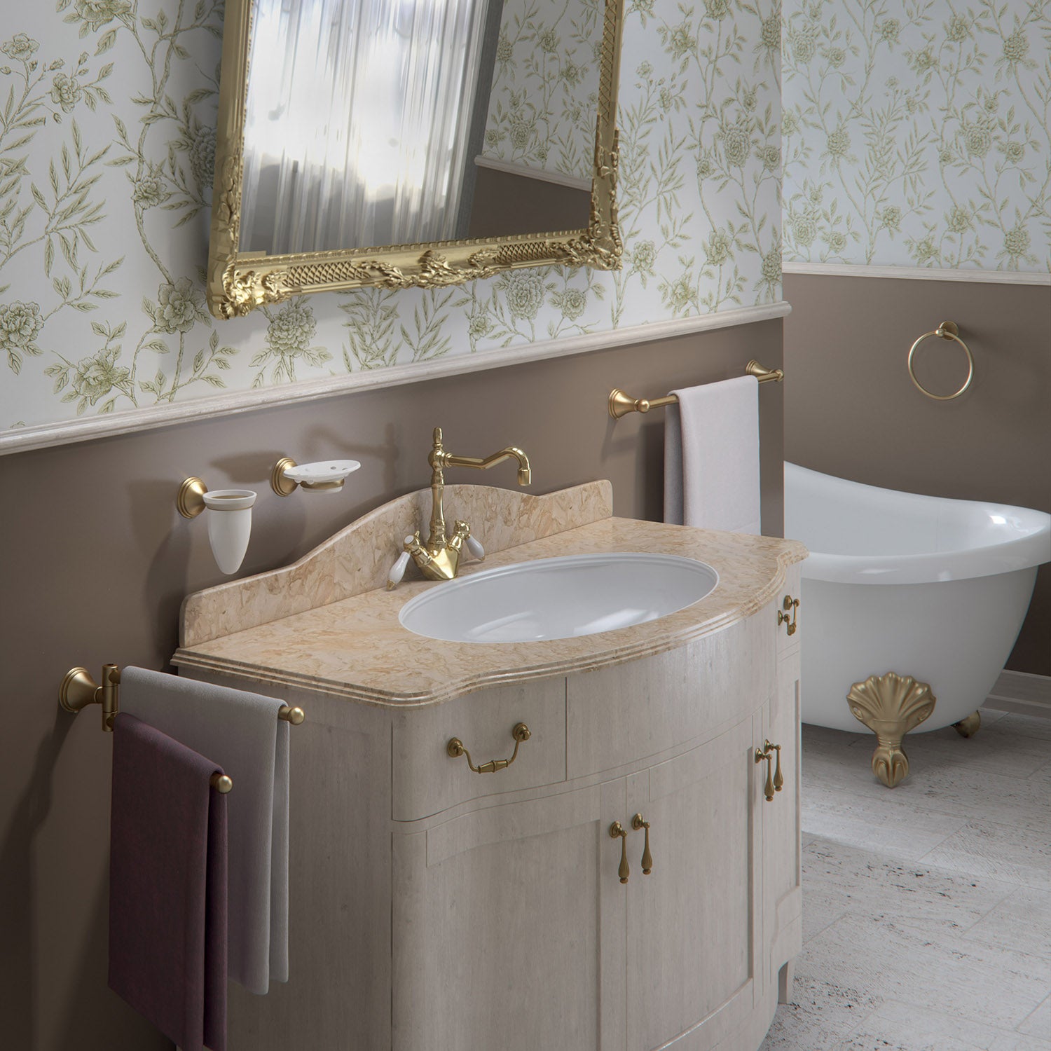 Portasapone a parete di Gedy serie Romance - Bronzo by CeramicStore | Lo specialista del tuo bagno