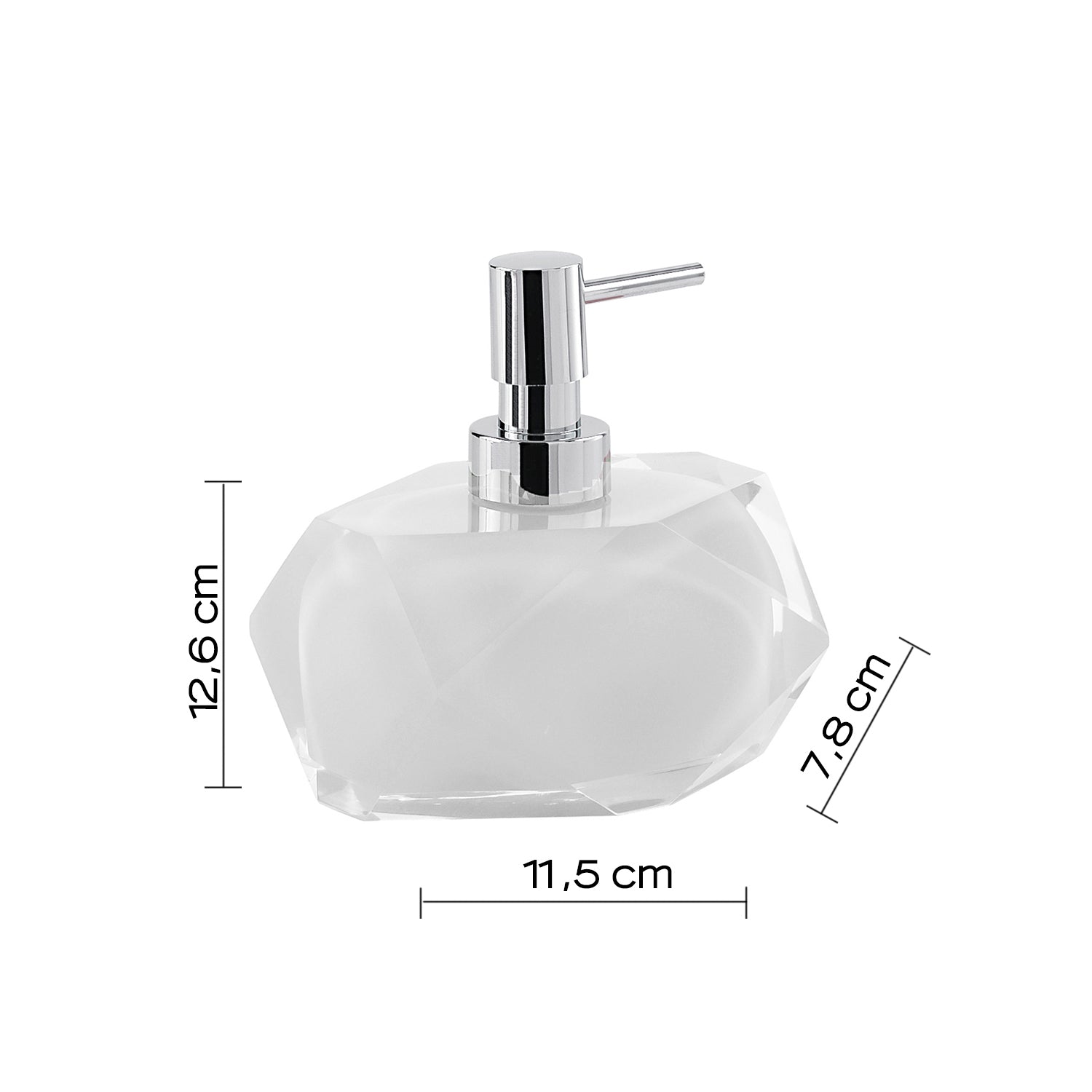 Dosasapone con erogatore in plastica cromata Gedy serie Chanelle - Bianco