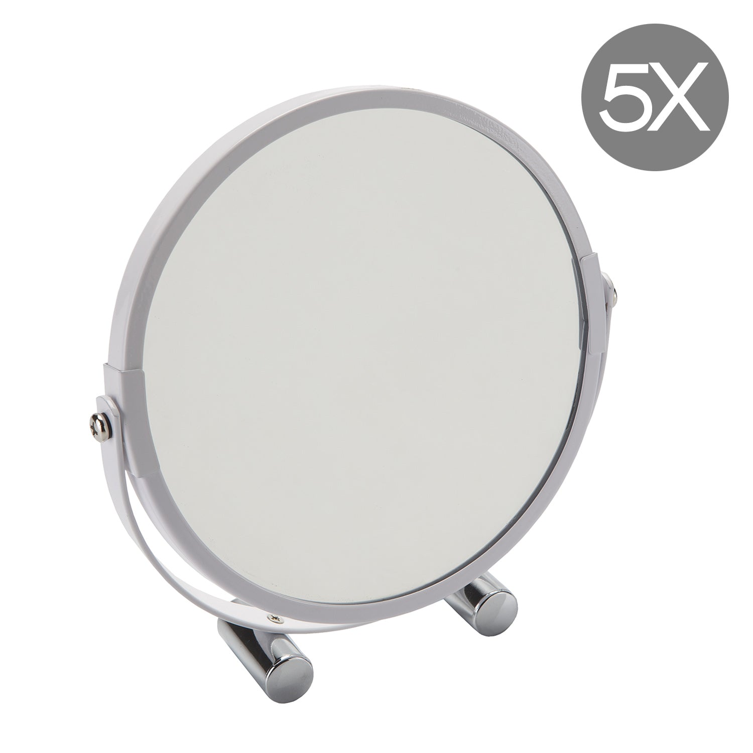 Specchio ingranditore 5X Monica di Gedy - Bianco by CeramicStore | Lo specialista del tuo bagno