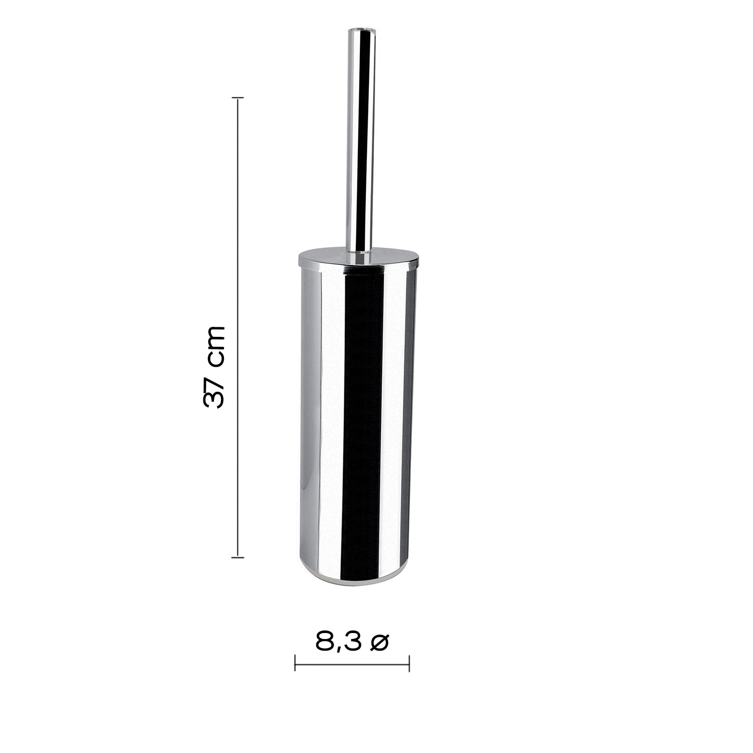 Scopino d'appoggio con ciuffo in setole Gedy serie Fuji - Cromato by CeramicStore | Lo specialista del tuo bagno