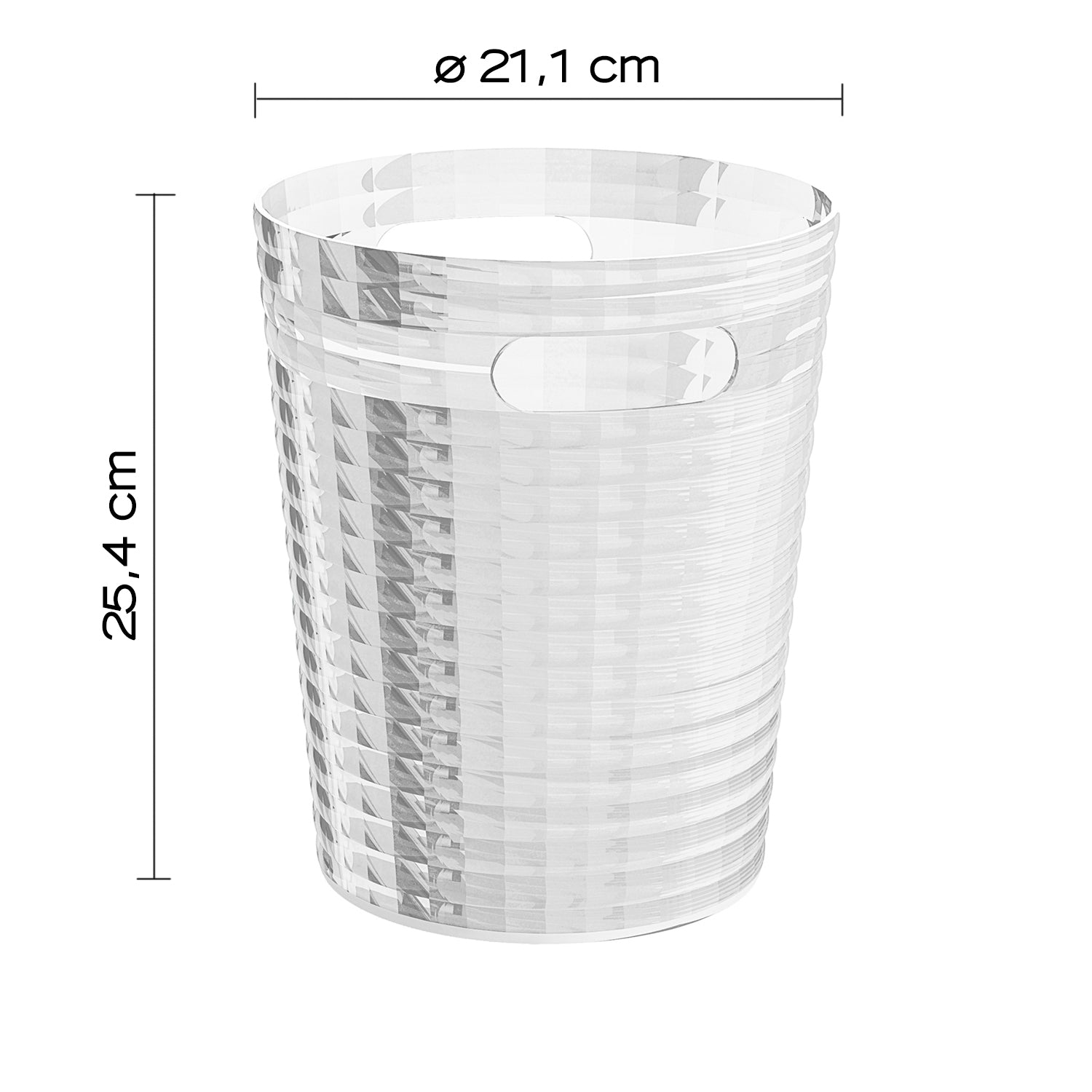 Gettacarta 6.6 lt da appoggio Gedy serie Glady - Trasparente by CeramicStore | Lo specialista del tuo bagno