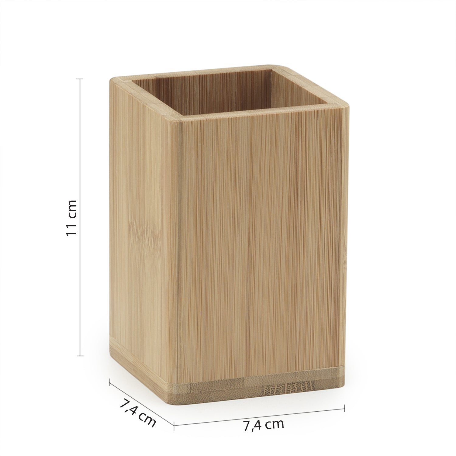 Portaspazzolini in bamb๠Gedy serie Bonnie - Naturale