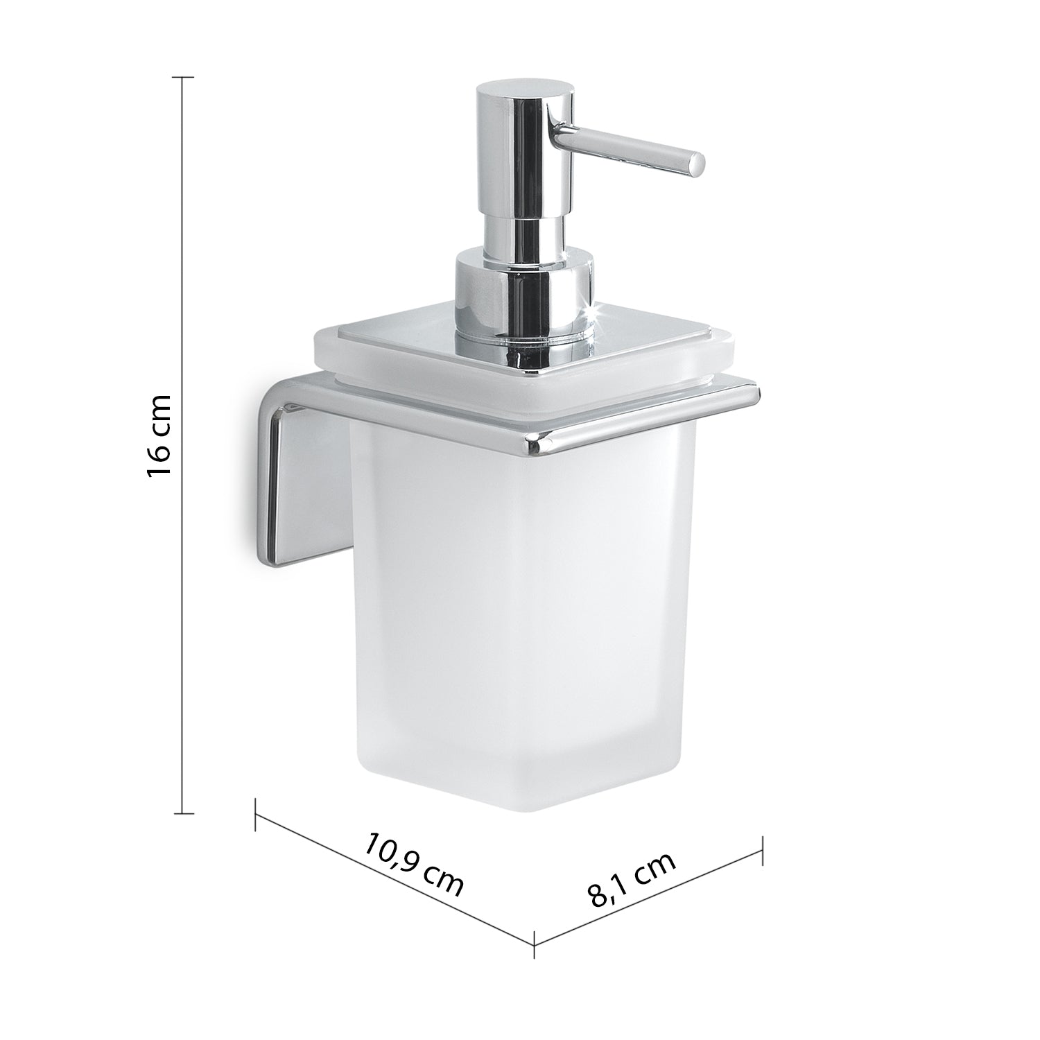 Dosasapone a parete in Ottone e Acciaio AISI 304 con erogatore in Cromall Gedy serie Il Giglio - Cromato by CeramicStore | Lo specialista del tuo bagno