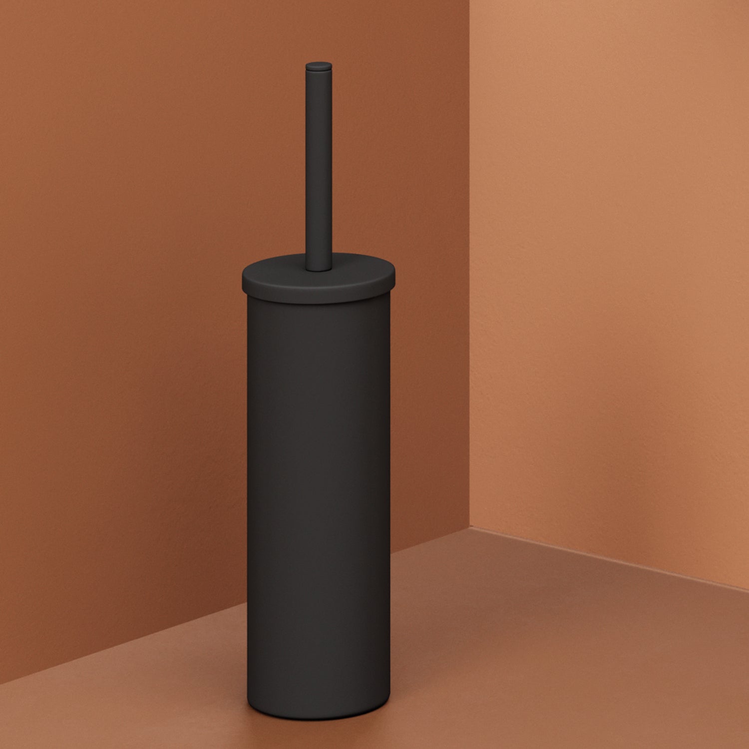 Scopino con ciuffo in setole Gedy modello Tonga - Nero Matt by CeramicStore | Lo specialista del tuo bagno