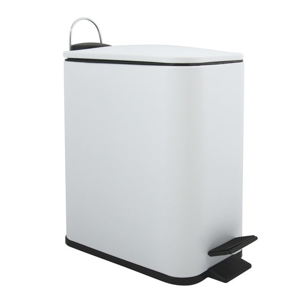 Pattumiera a pedale modello Erik capienza 5 Litri colore bianco opaco by CeramicStore | Lo specialista del tuo bagno