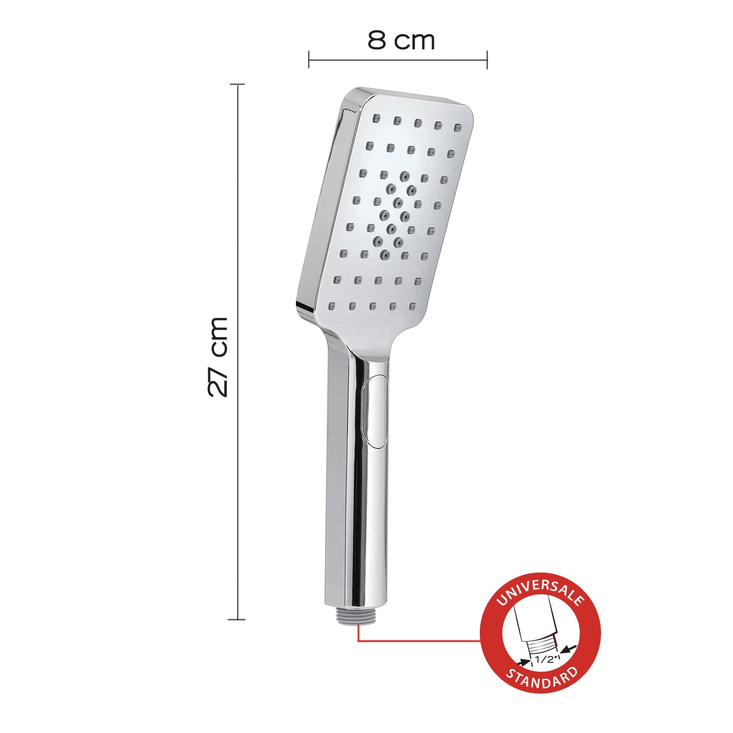 Doccetta a 3 getti con cambio getti a pulsante modello Tech 10 di Gedy - Cromato by CeramicStore | Lo specialista del tuo bagno