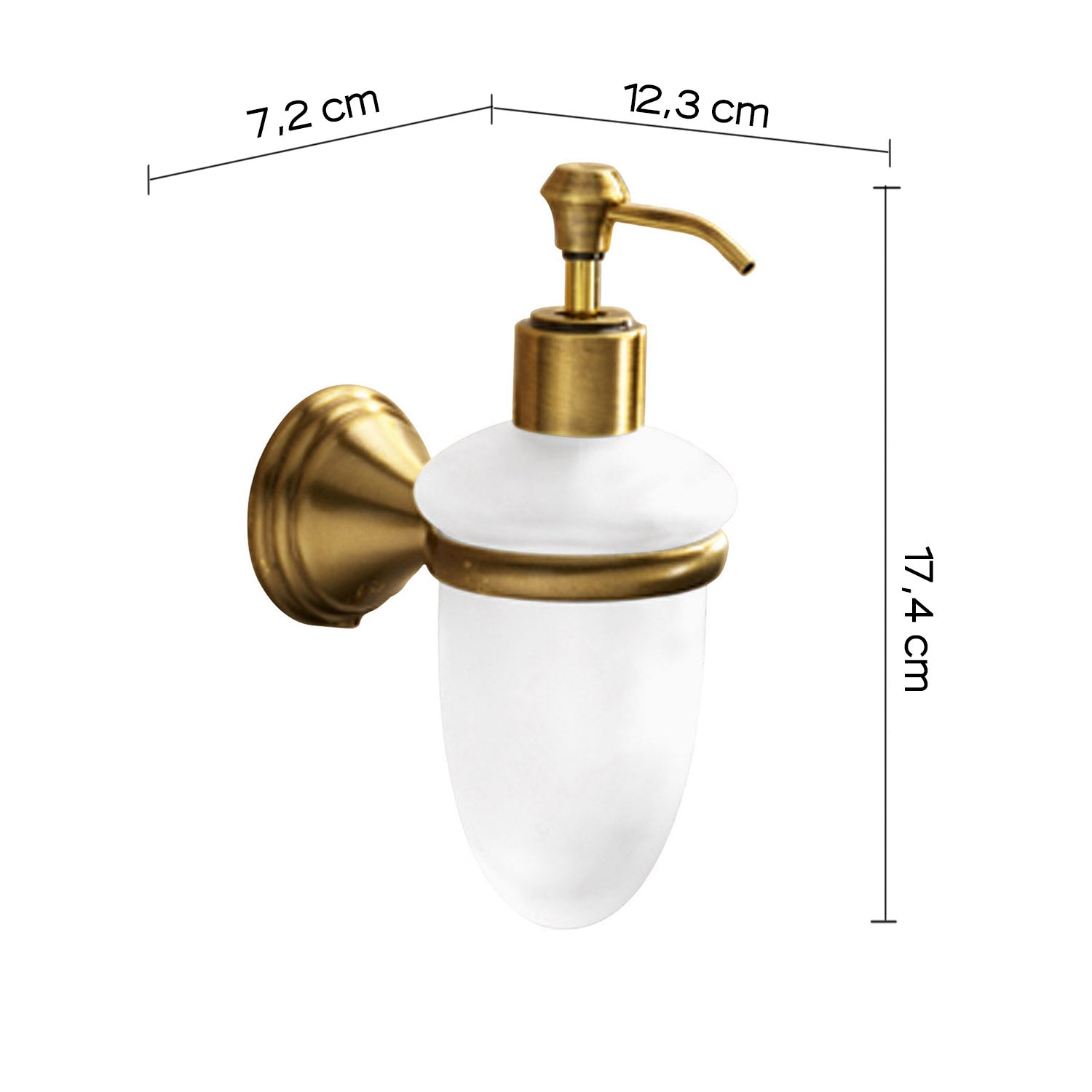 Dispenser sapone a parete con erogatore in plastica bronzata di Gedy serie Romance - Bronzo by CeramicStore | Lo specialista del tuo bagno
