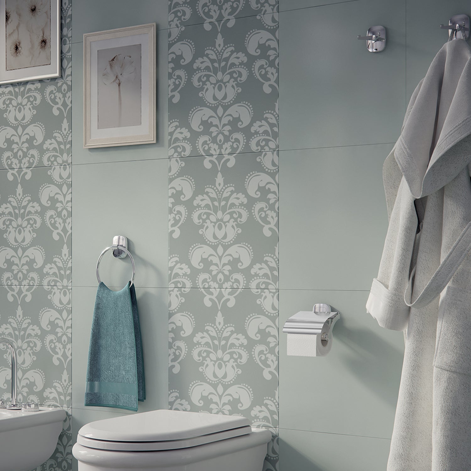 Porta asciugamani ad anello di Gedy serie Everest - Cromato by CeramicStore | Lo specialista del tuo bagno