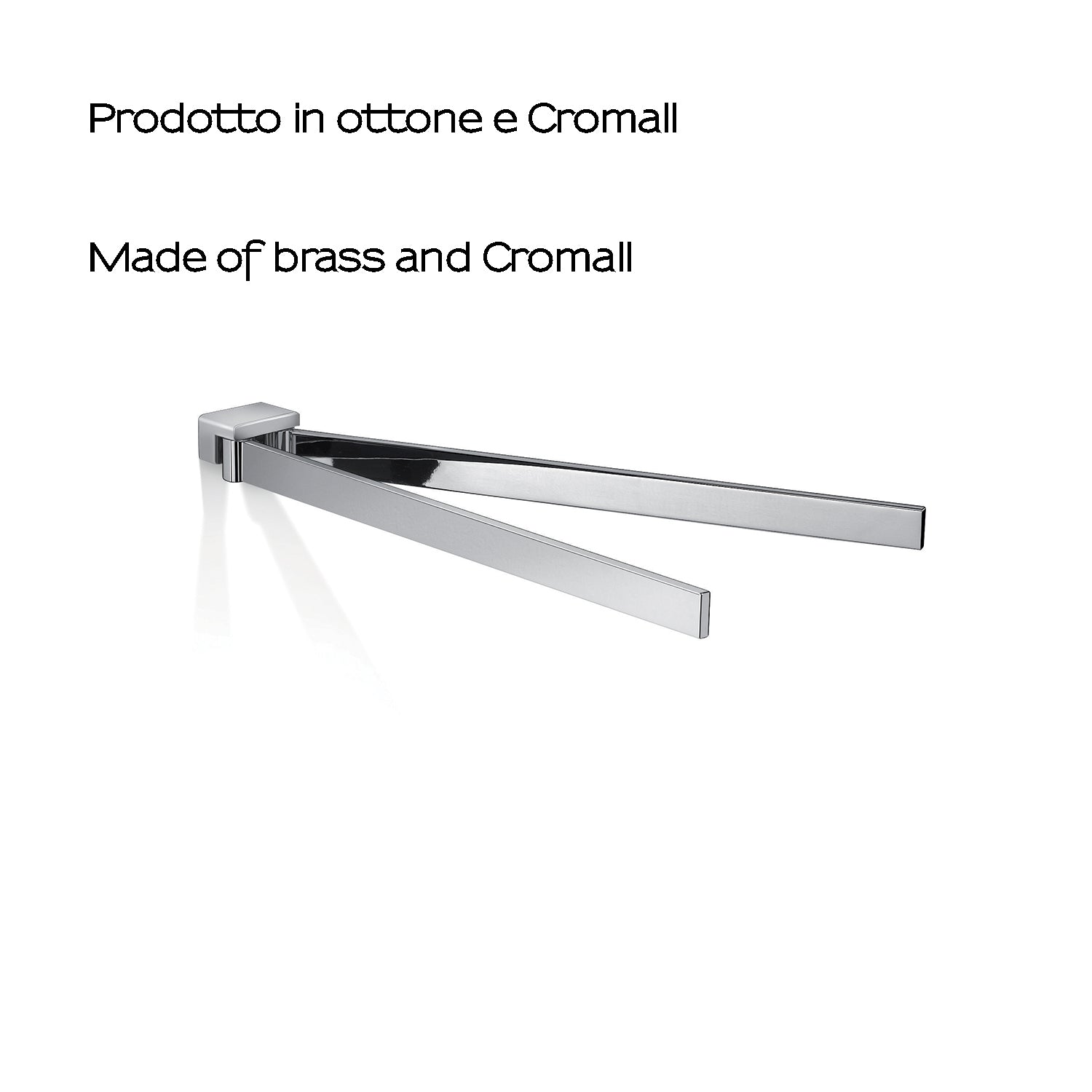 Portasalviette a snodo in Ottone e Cromall Gedy serie Lanzarote - Cromato by CeramicStore | Lo specialista del tuo bagno