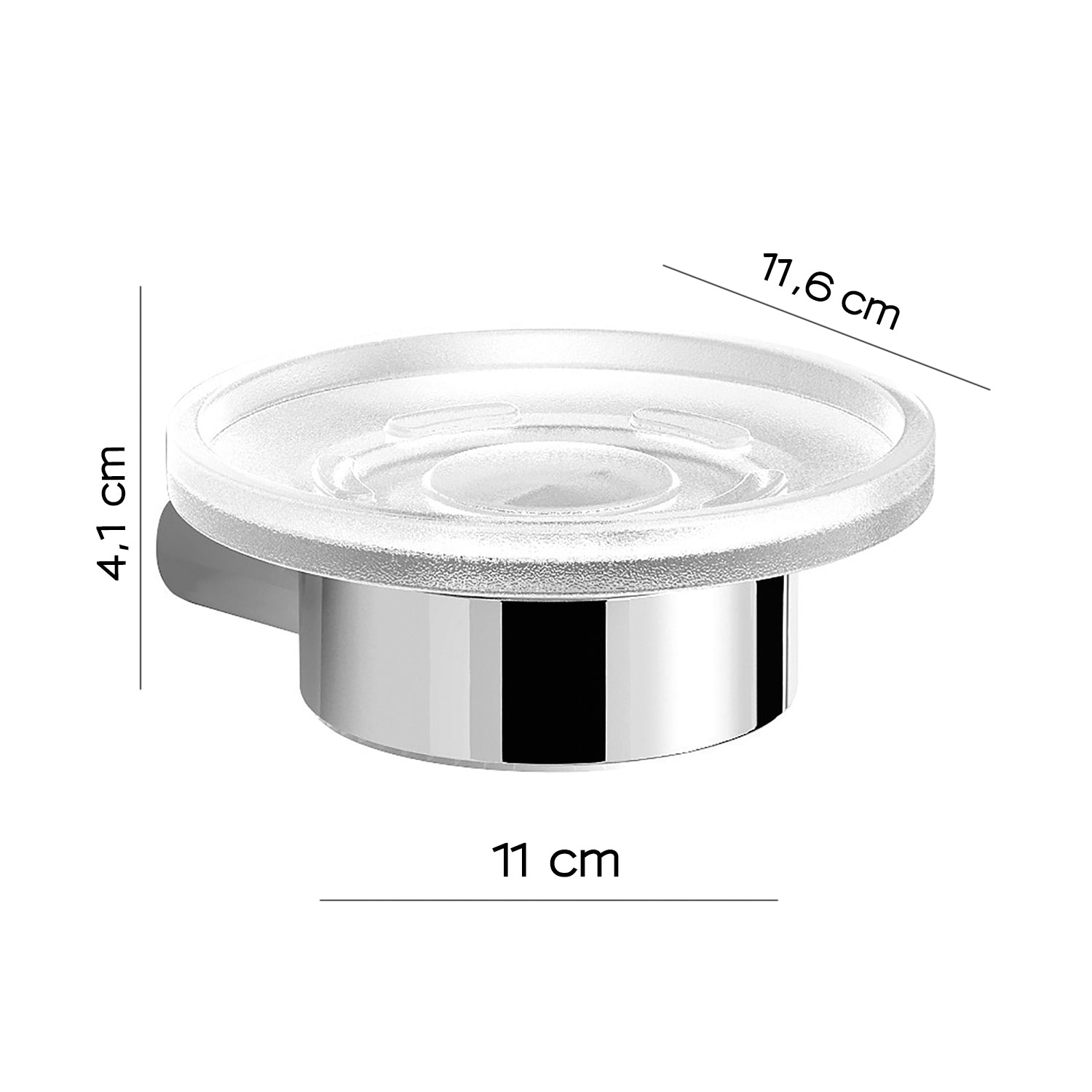 Portasapone a parete Gedy serie Azzorre - Cromato by CeramicStore | Lo specialista del tuo bagno