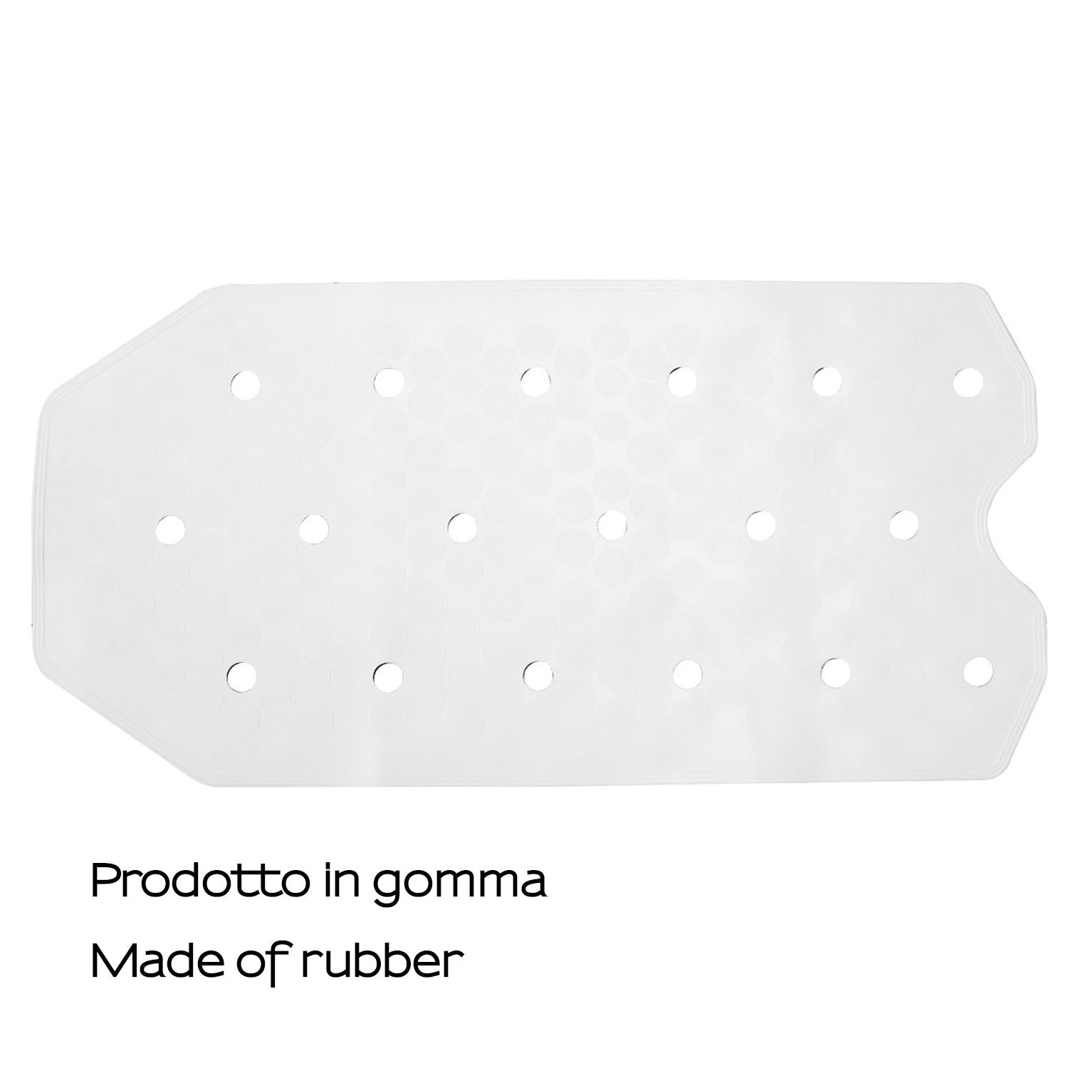 Tappeto antiscivolo vasca 72x36 cm in gomma di Gedy - Bianco by CeramicStore | Lo specialista del tuo bagno