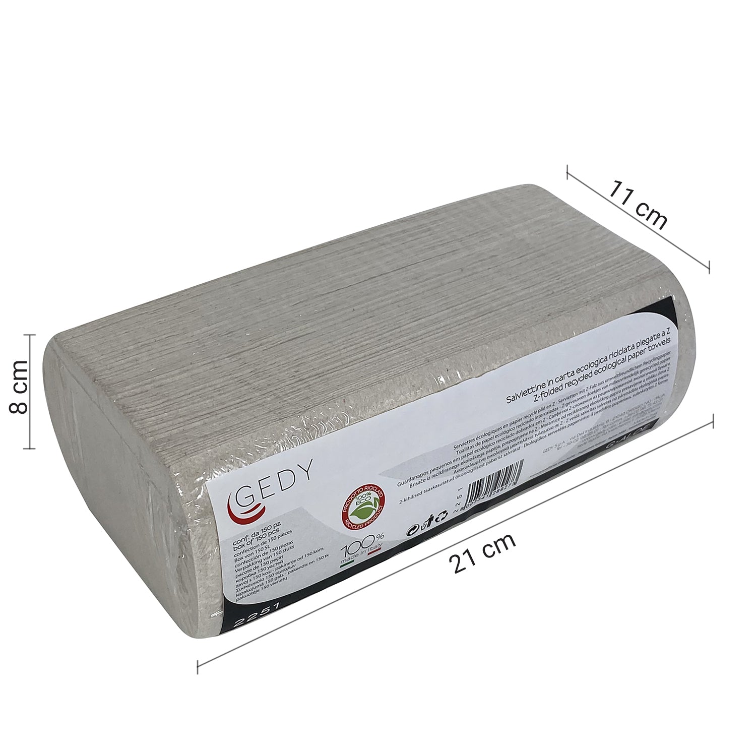 Gedy Aloe Salviette Pieghe A Z - Carta Riciclata Ecologica by CeramicStore | Lo specialista del tuo bagno