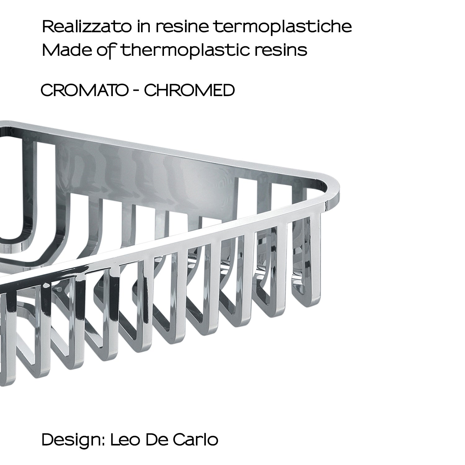 Portaoggetti doccia angolare modello Tiberio di Gedy - Cromato by CeramicStore | Lo specialista del tuo bagno
