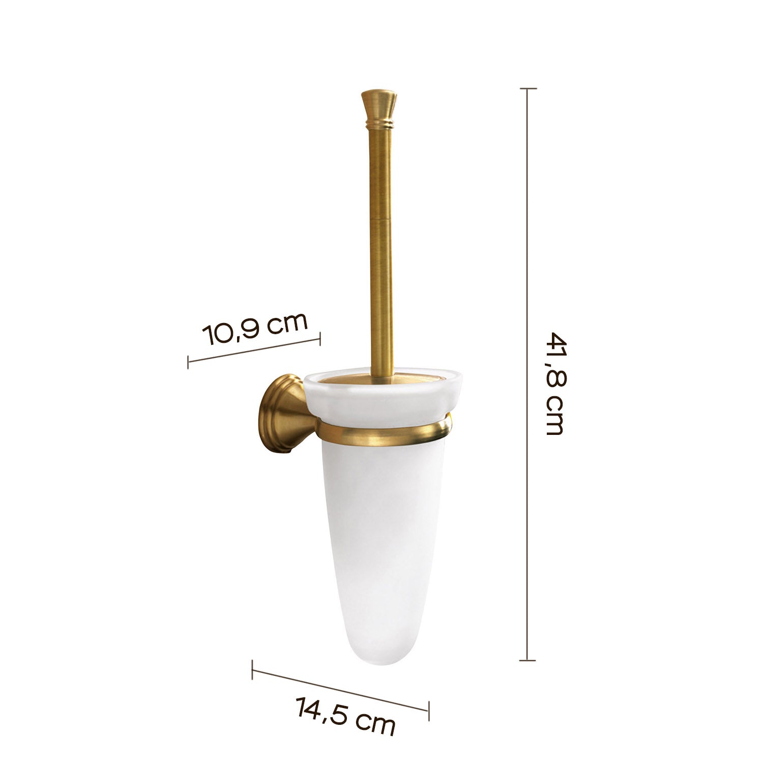 Scopino a parete con ciuffo in setole di Gedy serie Romance - Bronzo by CeramicStore | Lo specialista del tuo bagno