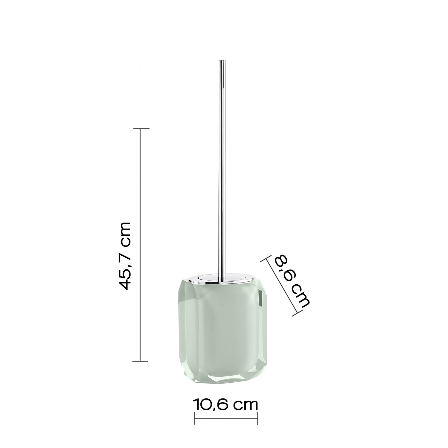 Scopino con ciuffo in setole Gedy serie Chanelle - Verde Menta by CeramicStore | Lo specialista del tuo bagno