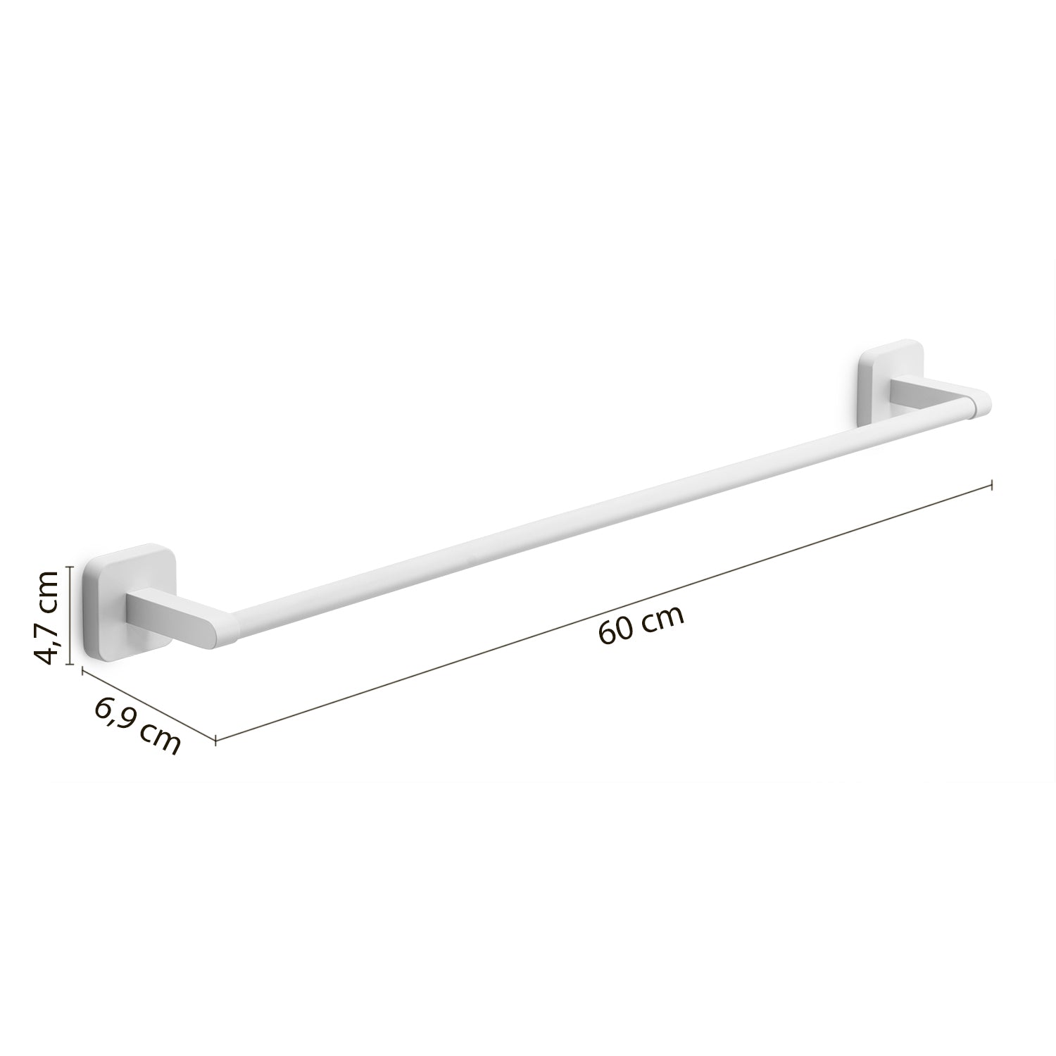 Portasalviette 60 cm Gedy modello Tonga 60x6.9xH4.7 cm - Bianco Matt by CeramicStore | Lo specialista del tuo bagno