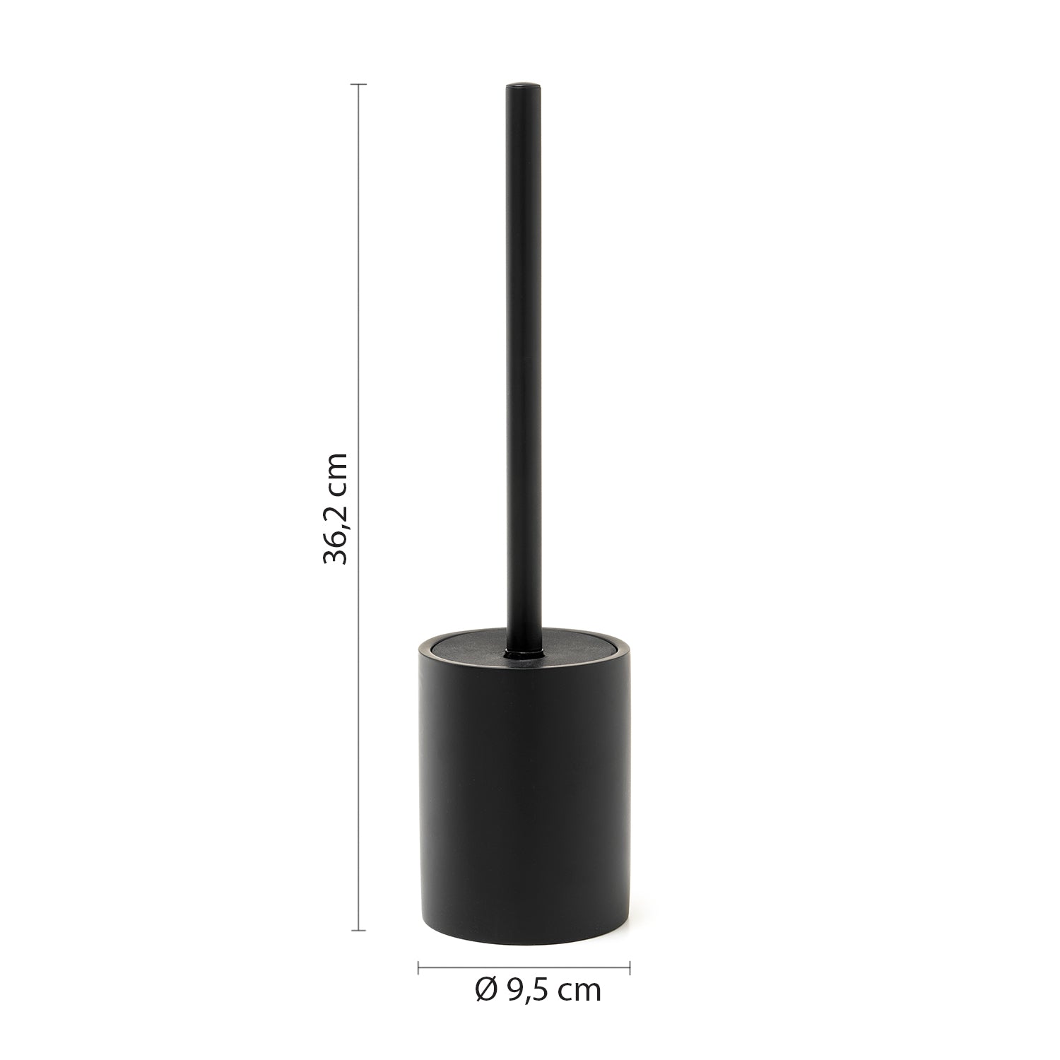 Scopino in resina con ciuffo in setole Gedy serie Brenda - Nero Matt by CeramicStore | Lo specialista del tuo bagno