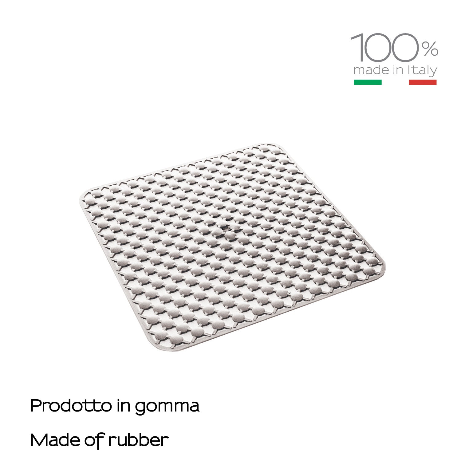 Tappeto antiscivolo doccia 53x53 in gomma modello Geo di Gedy - Bianco by CeramicStore | Lo specialista del tuo bagno
