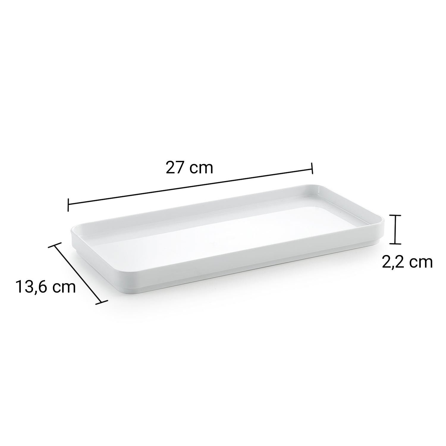 Vassoio portaoggetti da appoggio Gedy serie Seventy - Bianco by CeramicStore | Lo specialista del tuo bagno
