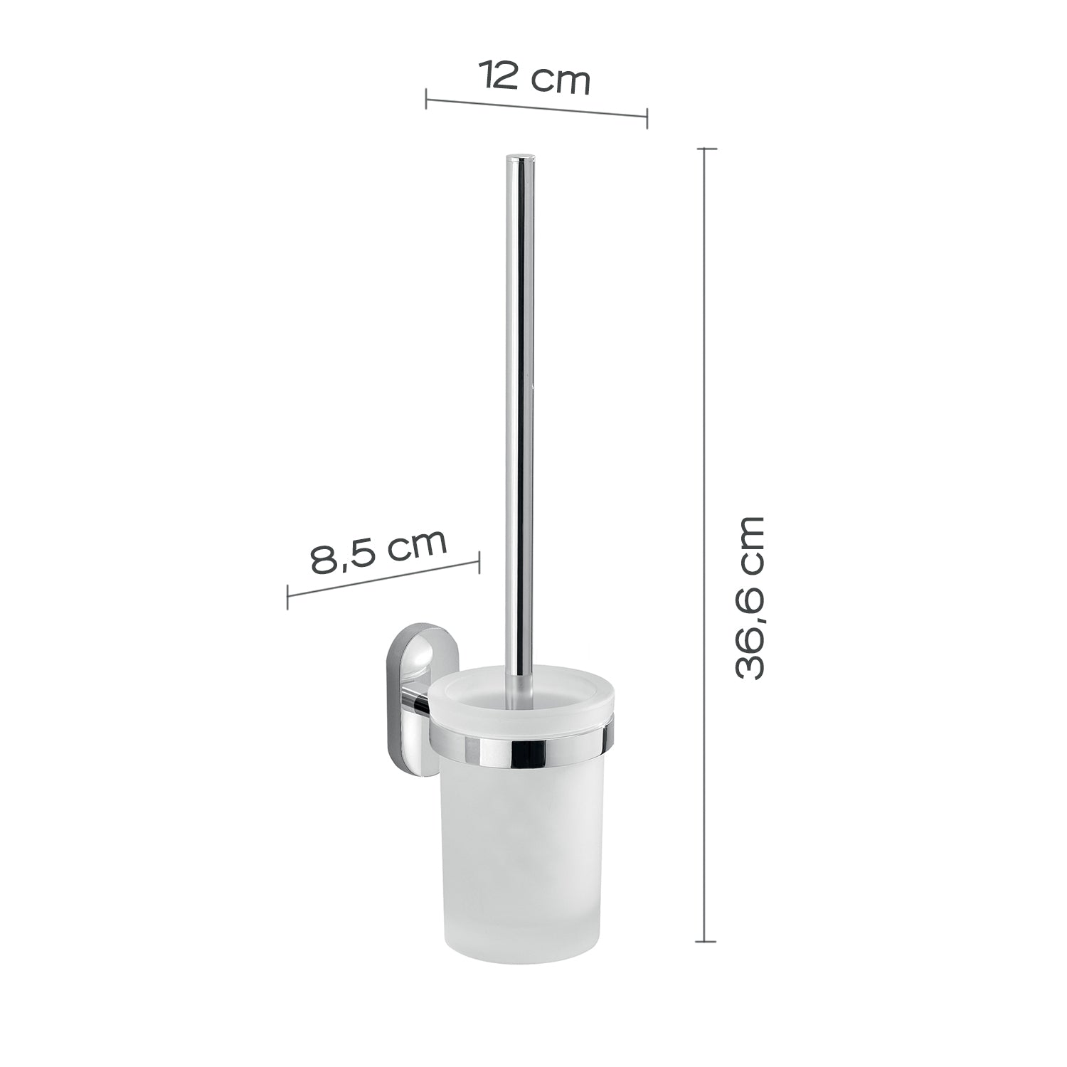 Scopino con ciuffo in setole in Acciaio Inox Gedy serie Febo - Cromato by CeramicStore | Lo specialista del tuo bagno