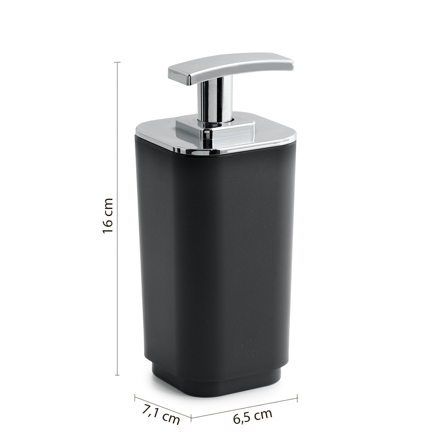 Dosasapone in materiale plastico riciclato Gedy serie Seventy Ekoplà - Nero Matt