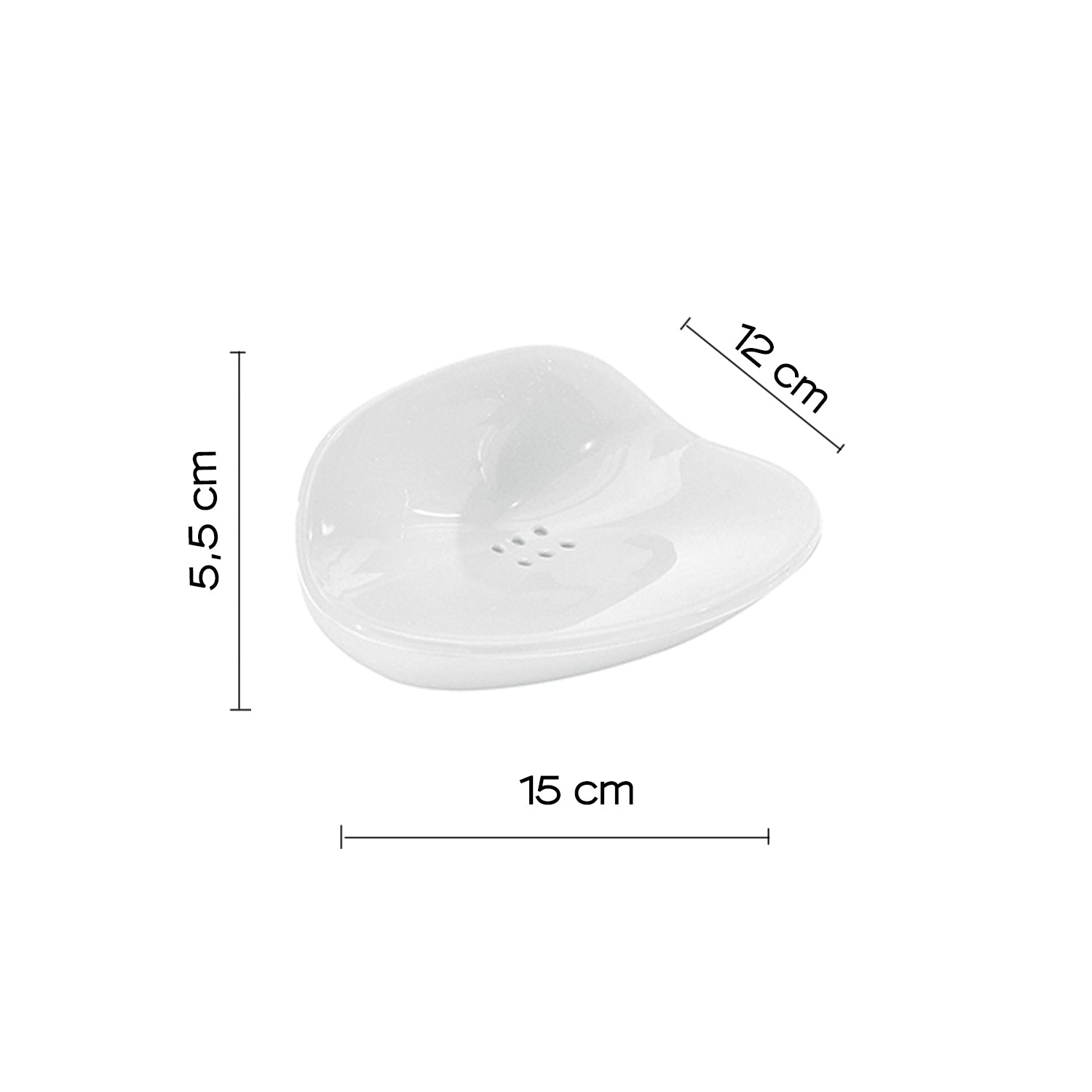 Portasapone da appoggio Gedy serie Moby - Bianco
