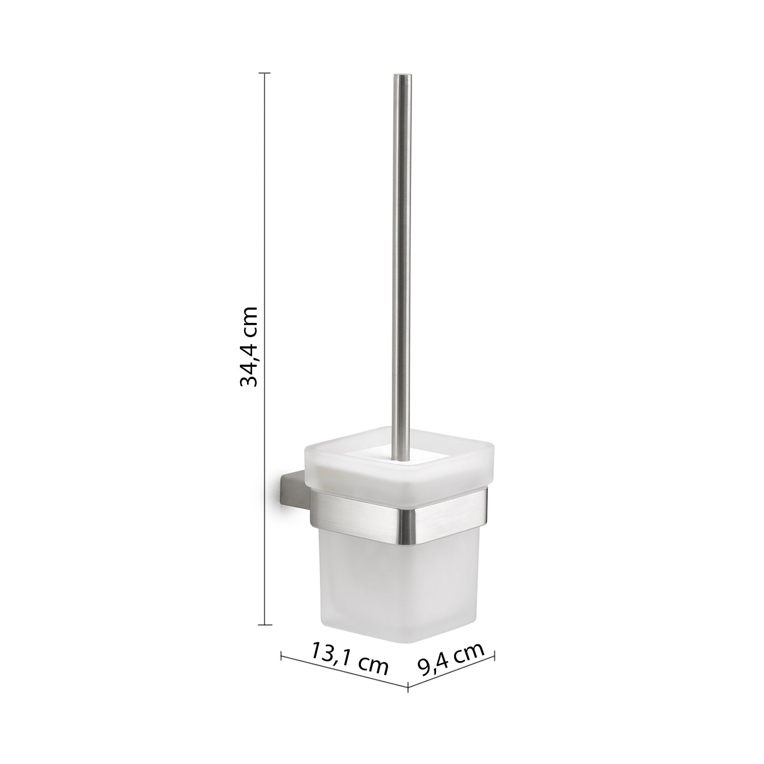 Scopino con ciuffo in setole in Acciaio Inox AISI 304 e Cromall Maui di Gedy - Spazzolato by CeramicStore | Lo specialista del tuo bagno
