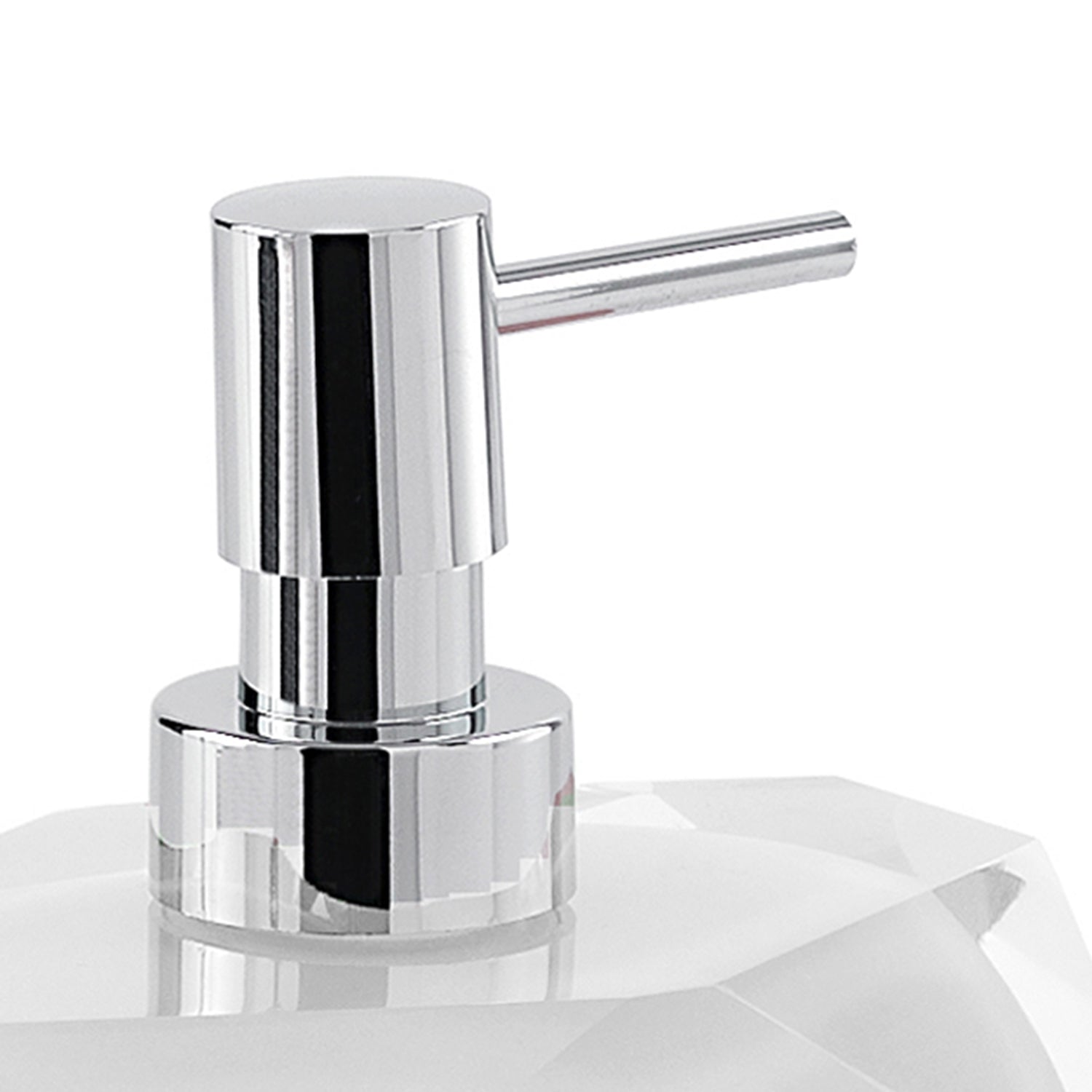 Dosasapone con erogatore in plastica cromata Gedy serie Chanelle - Bianco