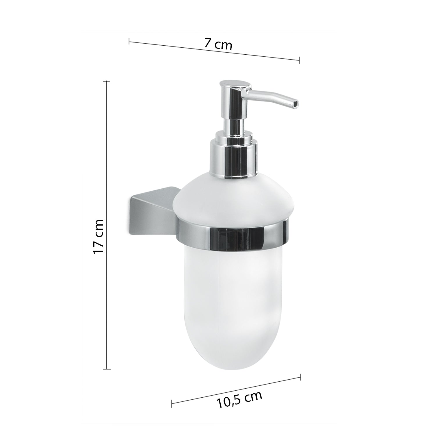 Dispenser sapone a parete con erogatore in plastica Gedy serie Tonale - Cromato by CeramicStore | Lo specialista del tuo bagno