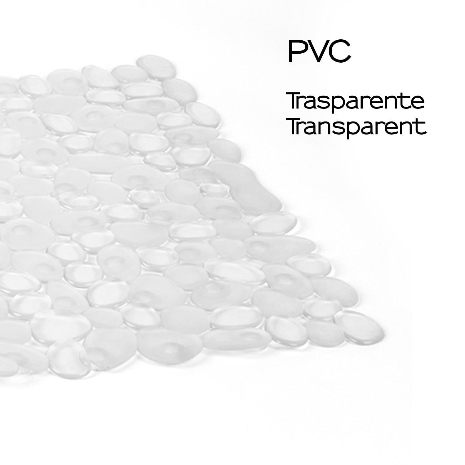 Tappeto antiscivolo doccia 54x54 modello River di Gedy - Trasparente by CeramicStore | Lo specialista del tuo bagno
