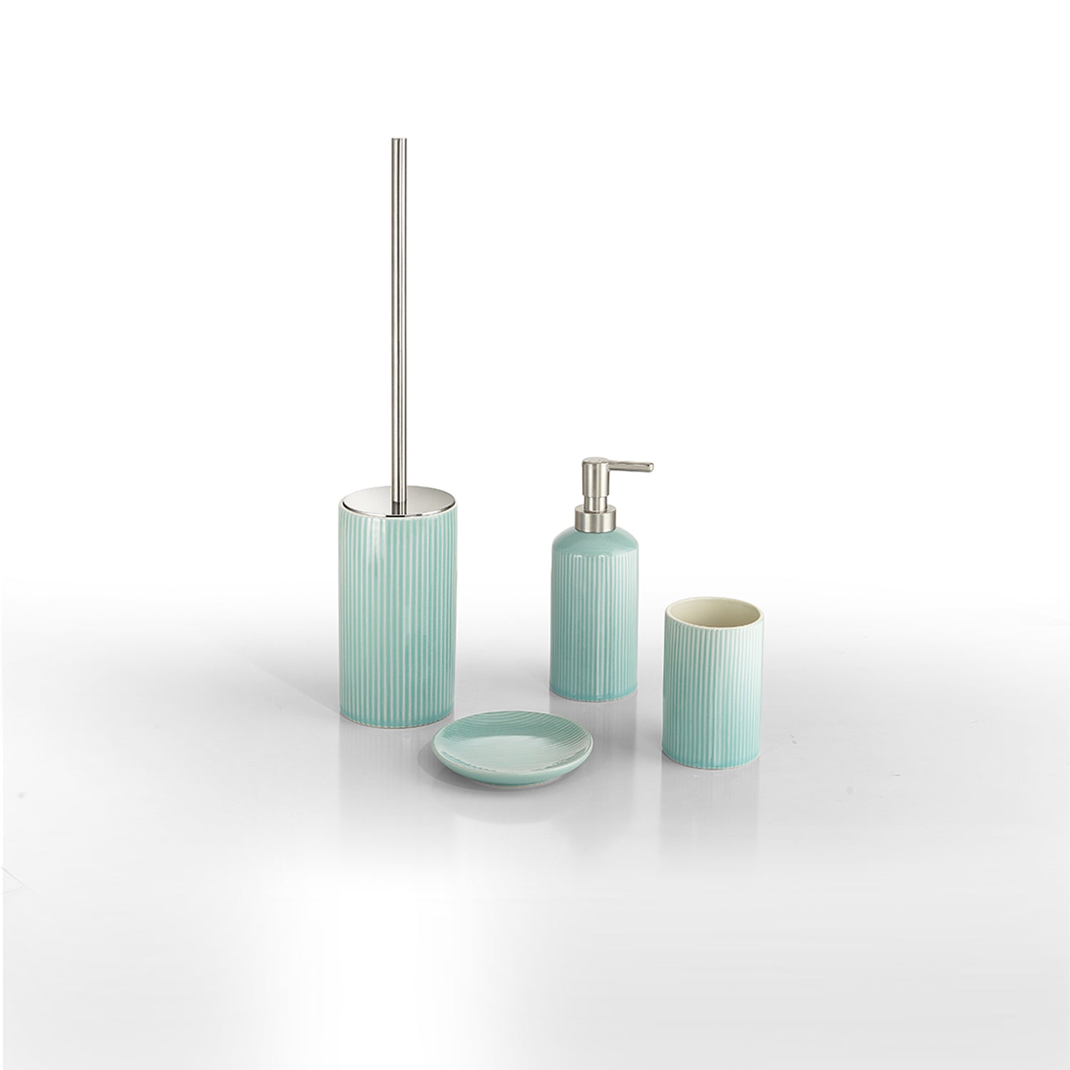 Scopino da appoggio con ciuffo in setole Gedy modello Sabina - Acquamarina by CeramicStore | Lo specialista del tuo bagno