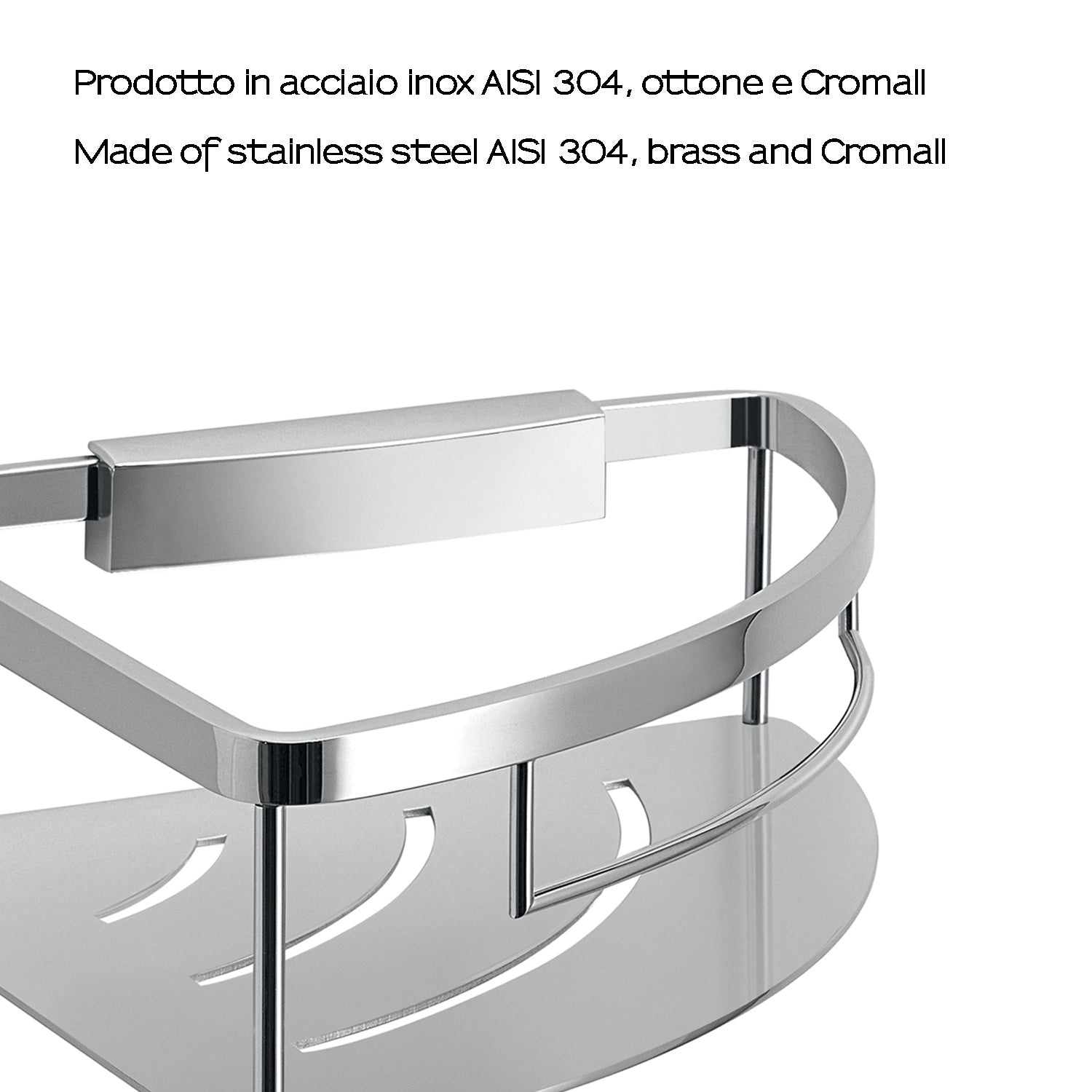 Portaoggetti doccia angolare modello Tobago di Gedy in Acciaio Inox - Cromato by CeramicStore | Lo specialista del tuo bagno