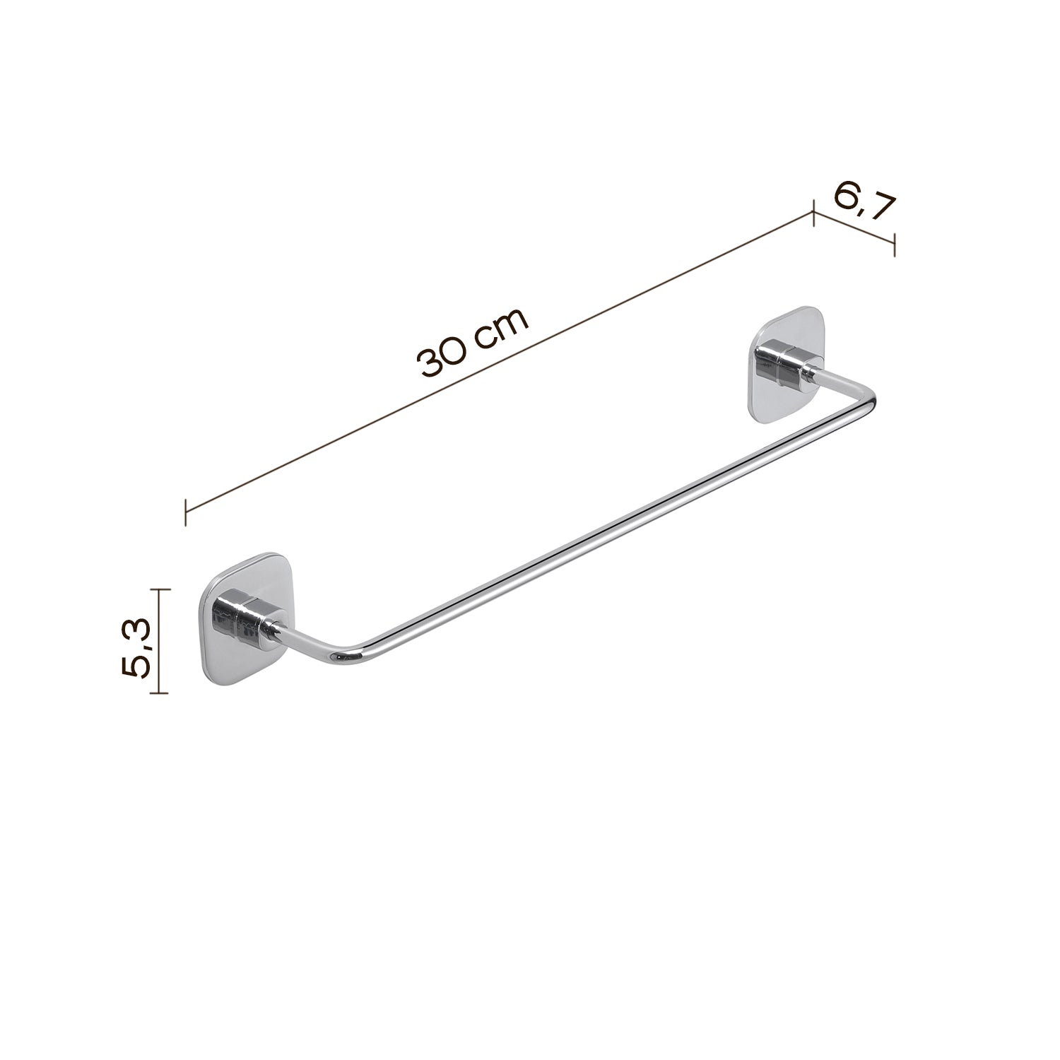 Porta asciugamani 30 cm in acciaio inox e cromall Teide di Gedy - Cromato by CeramicStore | Lo specialista del tuo bagno
