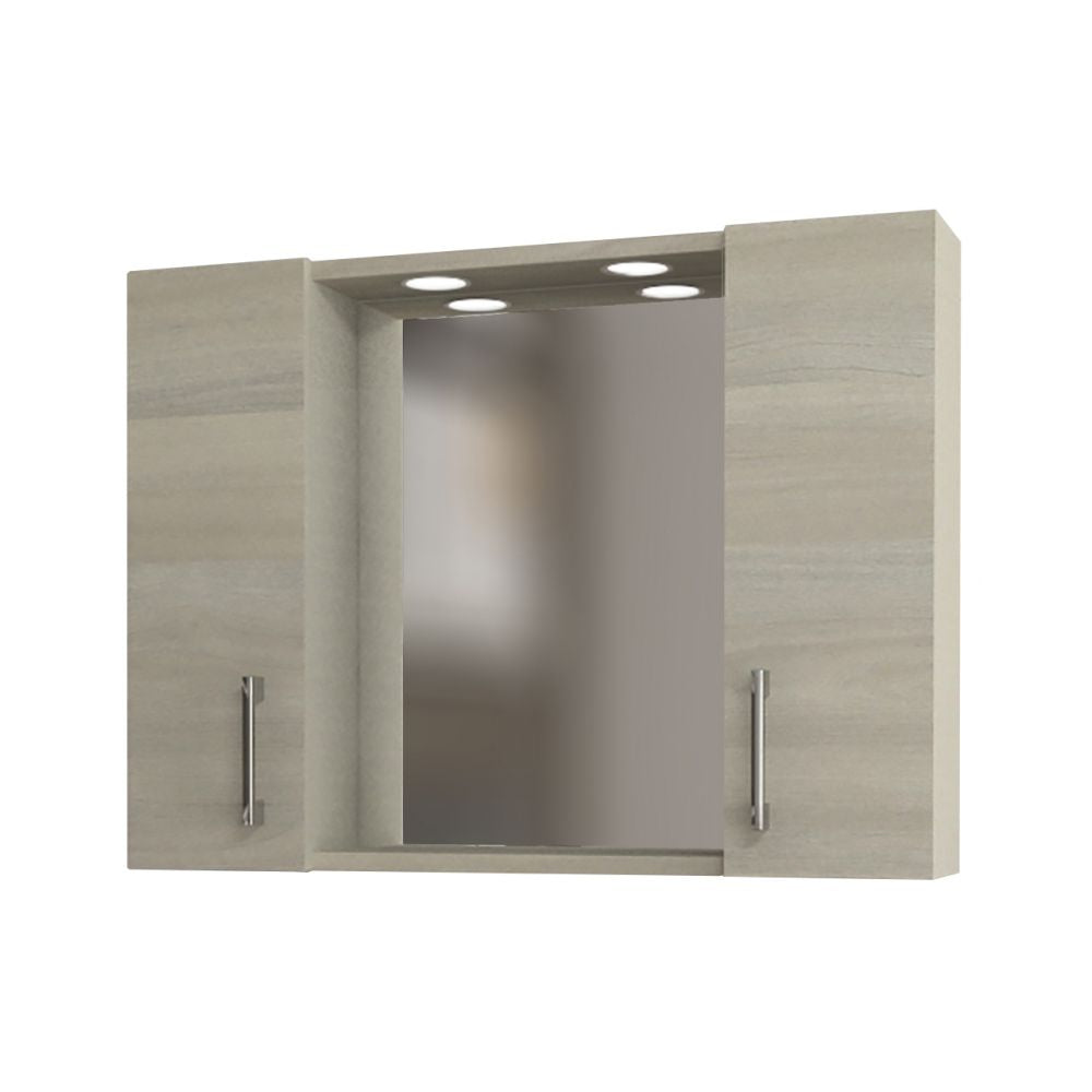 Mod. 960, specchio da bagno a 2 ante. Colore rovere/grigio by CeramicStore | Lo specialista del tuo bagno