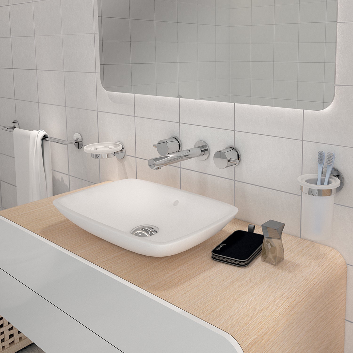 Portasapone a muro Gedy serie Gea - Cromato by CeramicStore | Lo specialista del tuo bagno