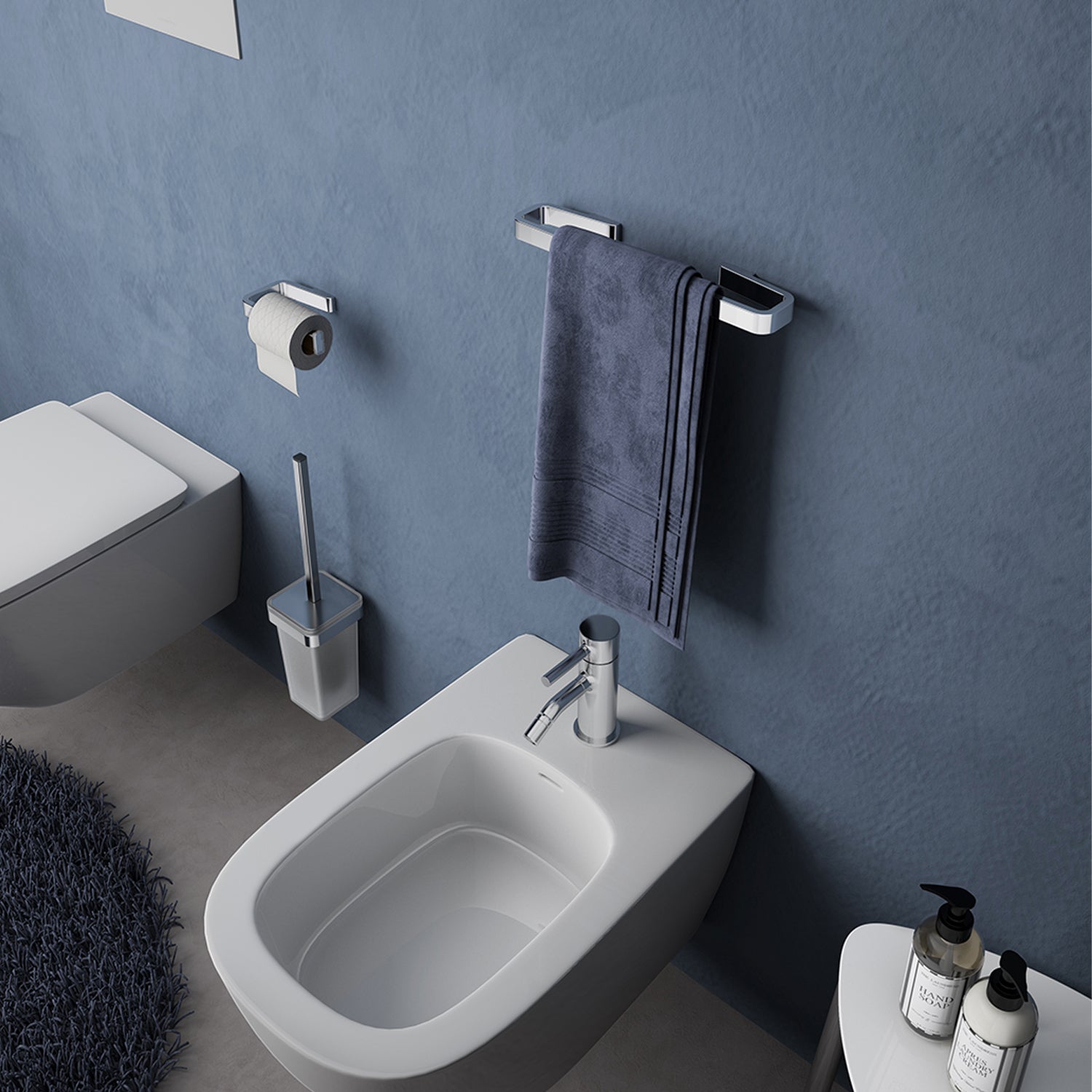Portarotolo in Ottone e Cromall Gedy serie Samoa - Cromato