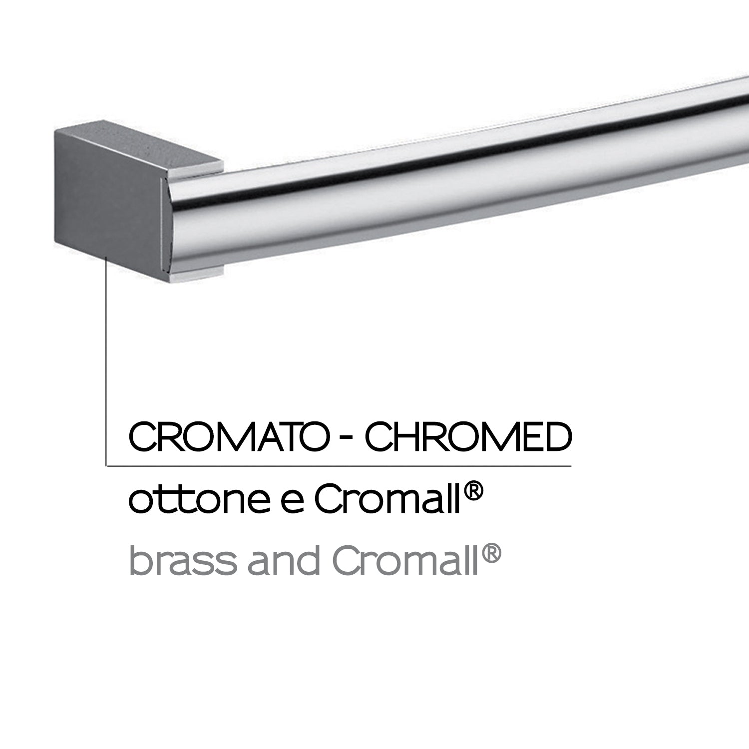 Portasalviette 30 cm a parete Kent di Gedy - Cromato by CeramicStore | Lo specialista del tuo bagno