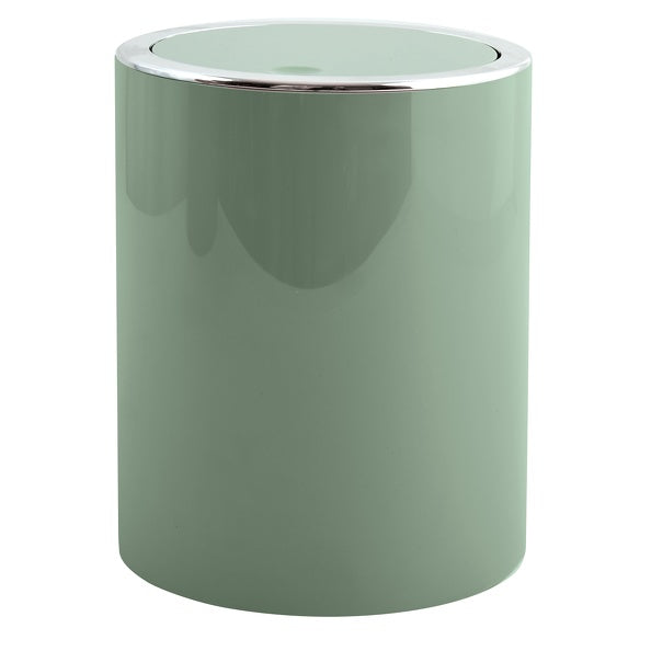 Pattumiera ribaltabile Kamaka 6L verde basilico lucido in ABS by CeramicStore | Lo specialista del tuo bagno