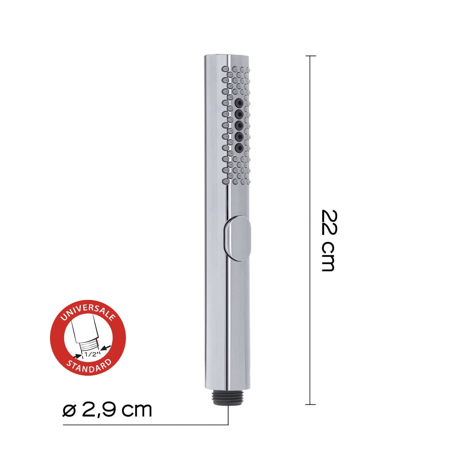 Doccetta 3 getti con cambio a pulsante modello Trendy 04 di Gedy - Cromato by CeramicStore | Lo specialista del tuo bagno