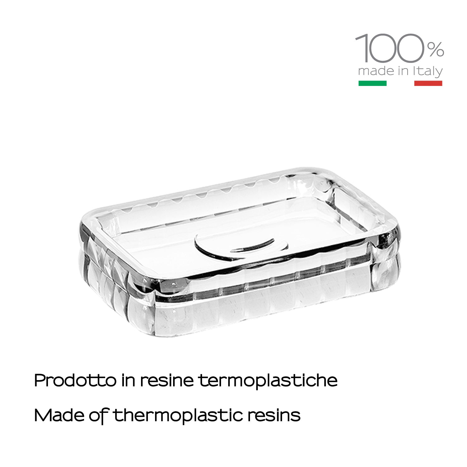 Portasapone da appoggio Gedy serie Glady - Trasparente
