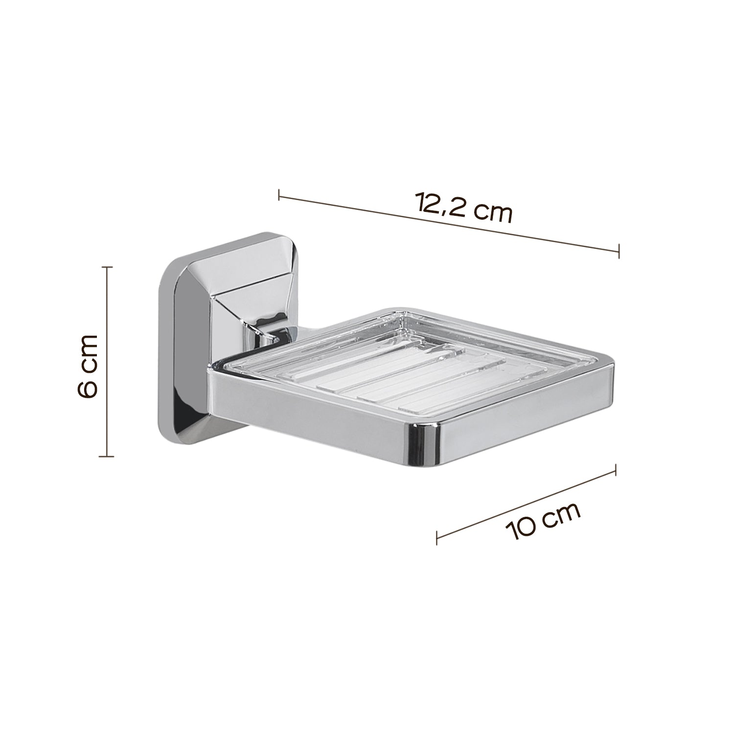 Portasapone con ventosa Gedy Ventus cm 10x12.2x6 in Acciaio Inox by CeramicStore | Lo specialista del tuo bagno