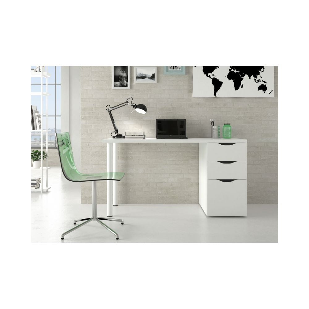 Scrivania con cassettiera modello Athena 138x60x74H cm - Bianco by CeramicStore | Lo specialista del tuo bagno